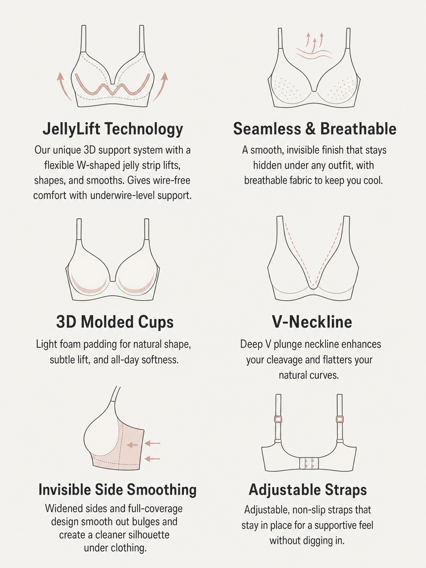 Deep-V Lift Wireless Jelly Bra